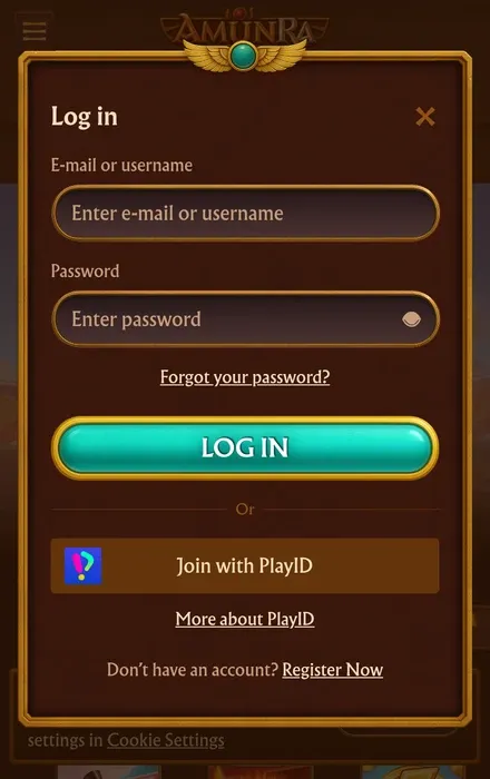 Amunra Casino Registrazione