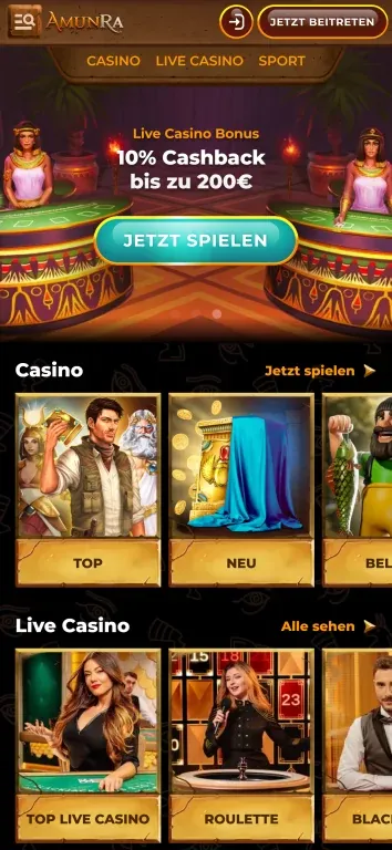 AmunRa Casino Mobile