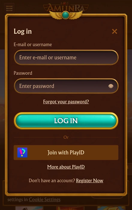 Amunra Casino Registrazione