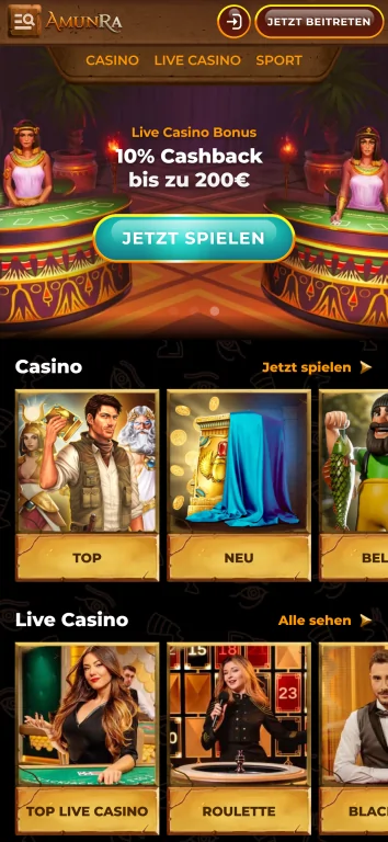 AmunRa Casino Mobile